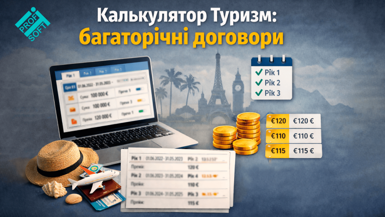 Калькулятор Туризм: багаторічні договори