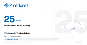 🎉 До 25-річчя ProfITsoft ми продовжуємо ділитися історіями людей, які стоять за нашим розвитком